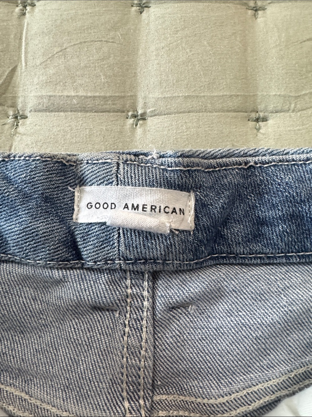Good American Light Blue Wide Leg Flare Jeans - Picture 2 of 3